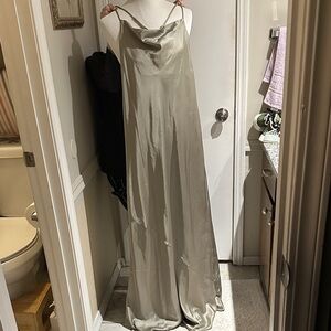 Miu Miu Shimmering sage green Maxi Dress